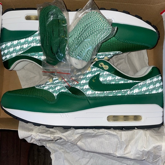 Nike Other - Nike Air Max 1 PRM Green and White Sneakers men’s size 13